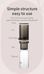 Protable Glass Drip Filter Ice Drop Coffee Maker Cold Brew Dutch Coffee Maker Pot Specialized Barista with 100pcs Filter Paper