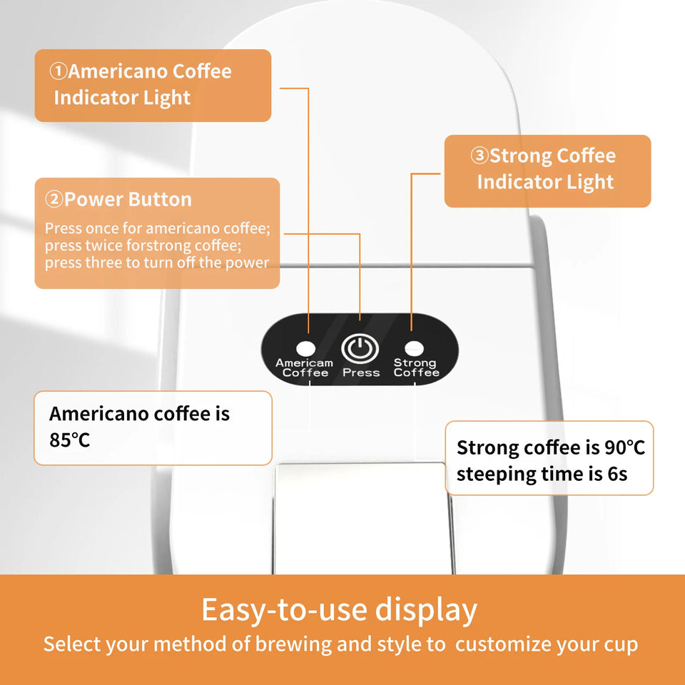 Commercial Capsule Coffee Machine Portable Mini Espresso Machine Desk Mini Coffee Maker Energy Saving Mode Quiet office coffee