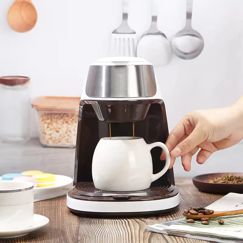 High-Quality Commercial Espresso Machine - Coffee Pod Compatible, Portable, Stainless Steel, Fast Brew, Easy Use/Clean