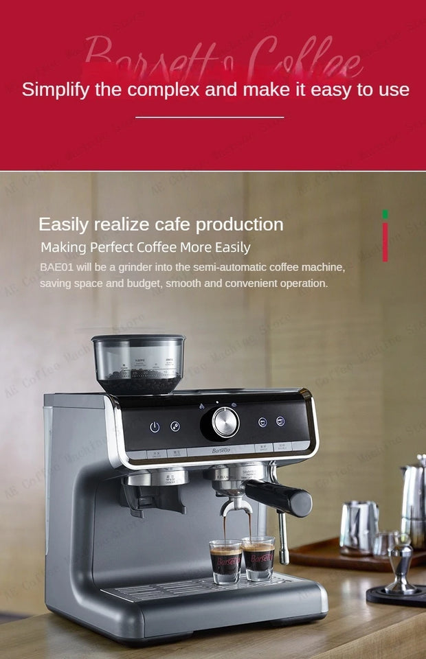 Integrated Grinder Coffee Machine Commercial Semi-automatic Espresso Machine Steam Milk Frother Multi-function Coffee Machine