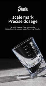 Bincoo Espresso Measuring Cup, Glass Espresso Extraction Cup, Ounce with Scale, Small Milk Cup, Milk Can, Coffee Cup, 50ml