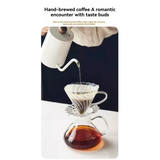 A52Q-Coffee Maker Set With Pour Over Function Coffee Sharing Pot Featuring Scale And Filter Cup For Home Or Office 450ML