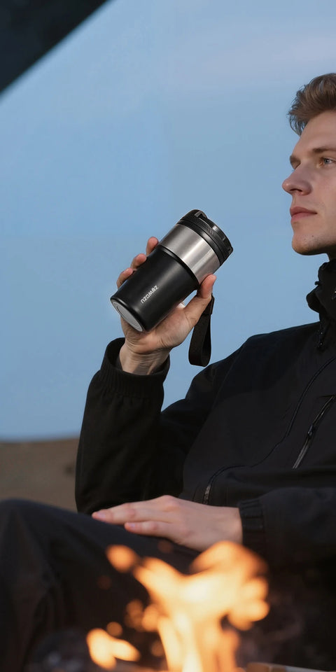 Coffee Cup Cold And Hot Insulated With Filter Chamber Office And Leisure Stainless Steel Cup  Ice Cubes Hold