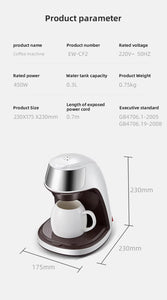 High-Quality Commercial Espresso Machine - Coffee Pod Compatible, Portable, Stainless Steel, Fast Brew, Easy Use/Clean