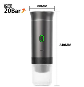 Portable 3-In-1 Coffee Machine Hot And Cold Water Manual Espresso Machine Compatible With Capsules And Powders Of All Sizes
