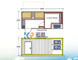 Restaurant Shipping Bar Movable Container Modular Kitchen Office Shipping Container Office Restaurant