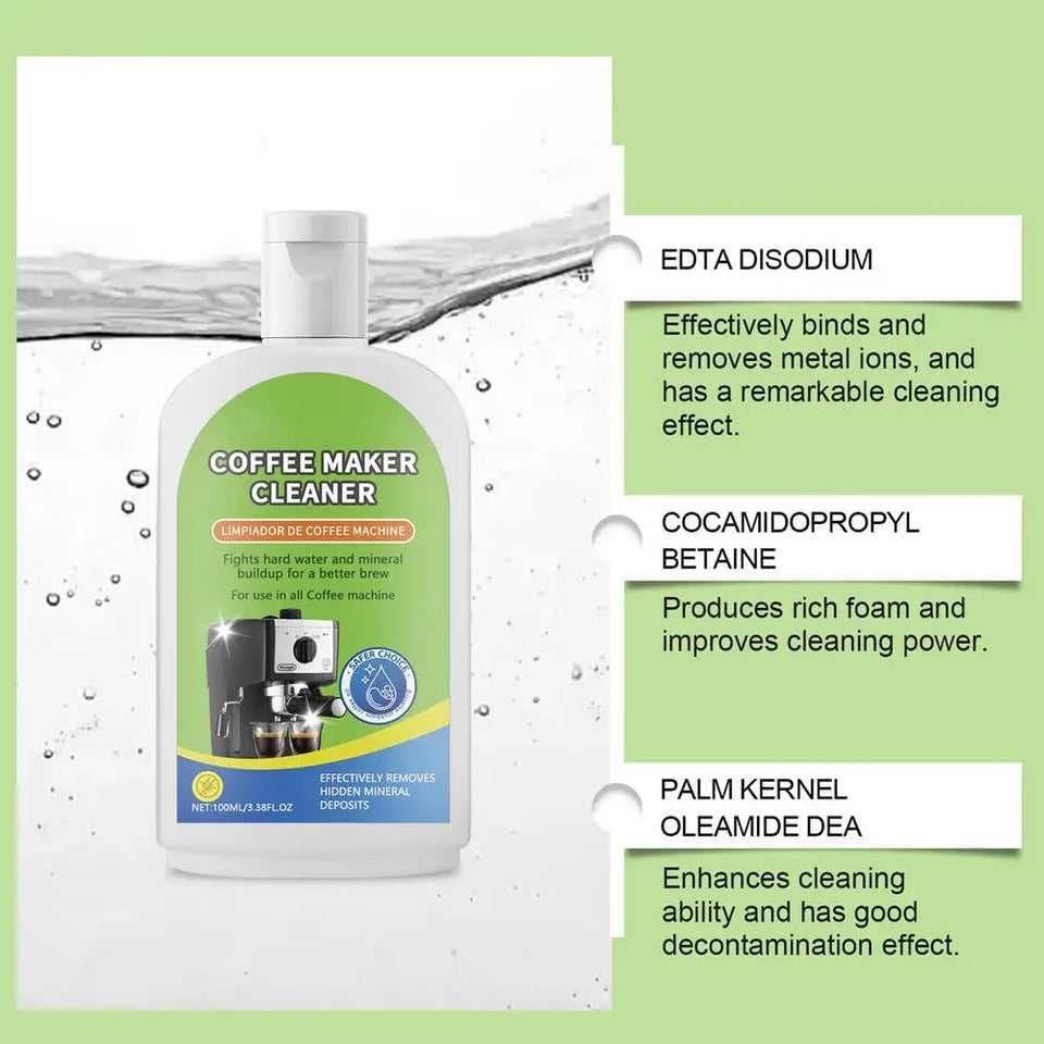 Coffee Machine Cleaner 100ml Espresso Coffee Maker Cleaner Coffee Maker Liquid Cleaner Descaler Beverage Stain Remover
