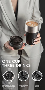 Coffee Cup Cold And Hot Insulated With Filter Chamber Office And Leisure Stainless Steel Cup  Ice Cubes Hold