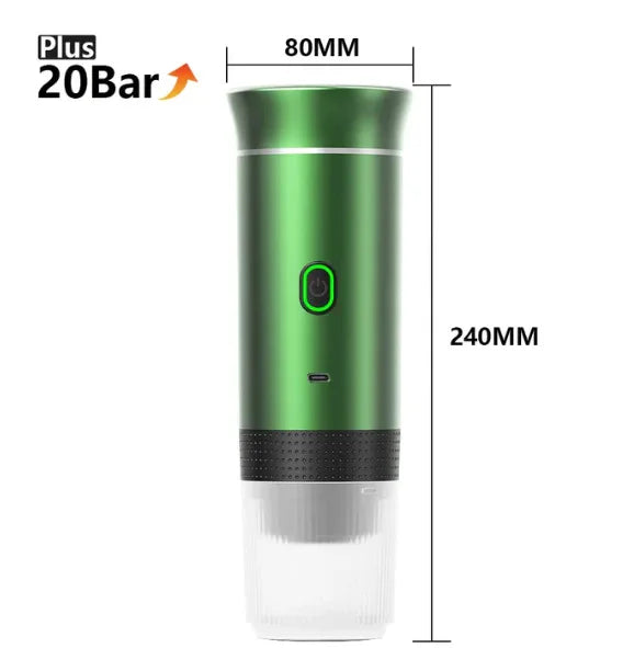 Portable 3-In-1 Coffee Machine Hot And Cold Water Manual Espresso Machine Compatible With Capsules And Powders Of All Sizes