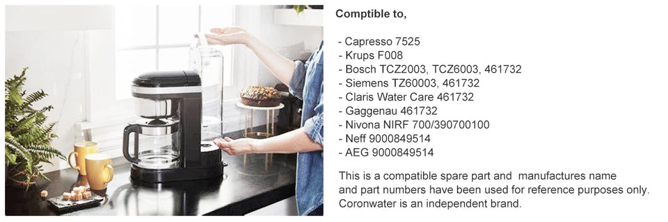 Coffee Machine Water Filter Cartridge Replacement to F088, XP5220, XP5240, EA82 EA9000