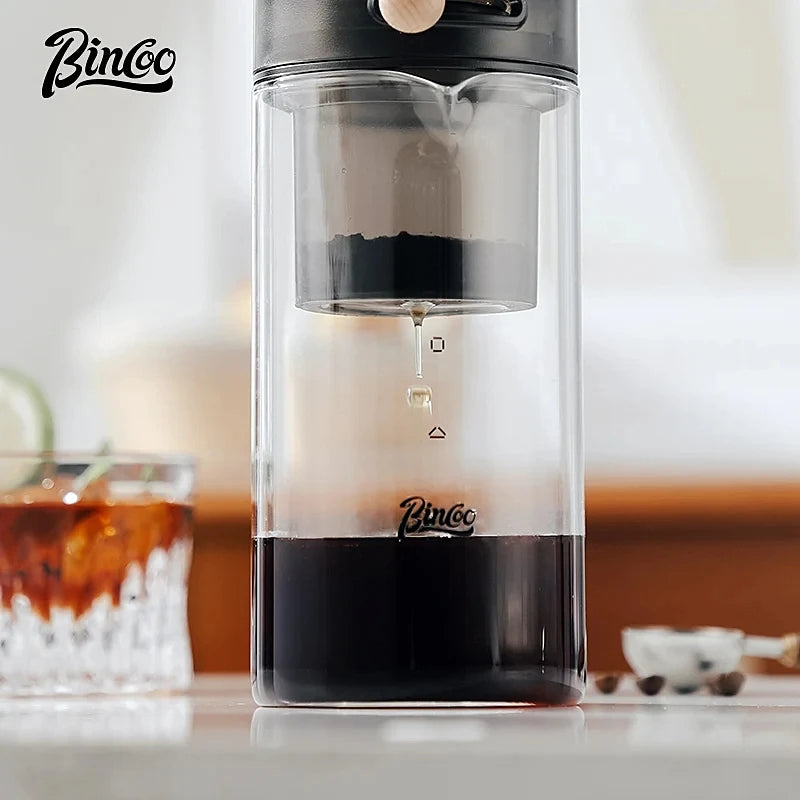 Protable Glass Drip Filter Ice Drop Coffee Maker Cold Brew Dutch Coffee Maker Pot Specialized Barista with 100pcs Filter Paper