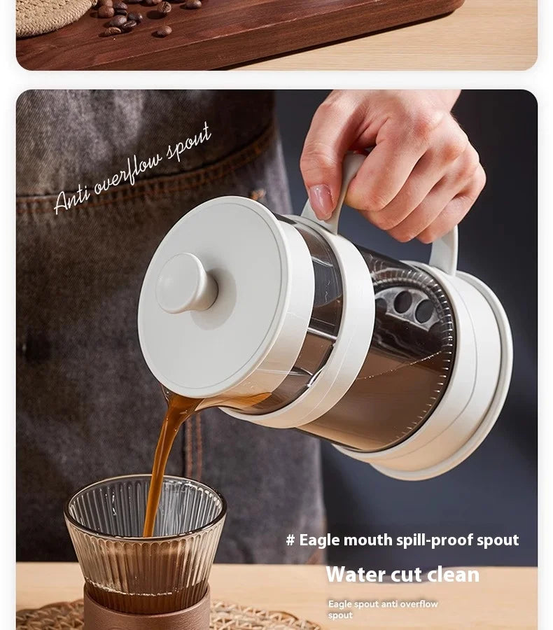 GIANXI Hand Press Coffee Maker Multi-function Filter Coffee Maker Home Brewing Coffee Maker Tea Filter Cold Brew Pot