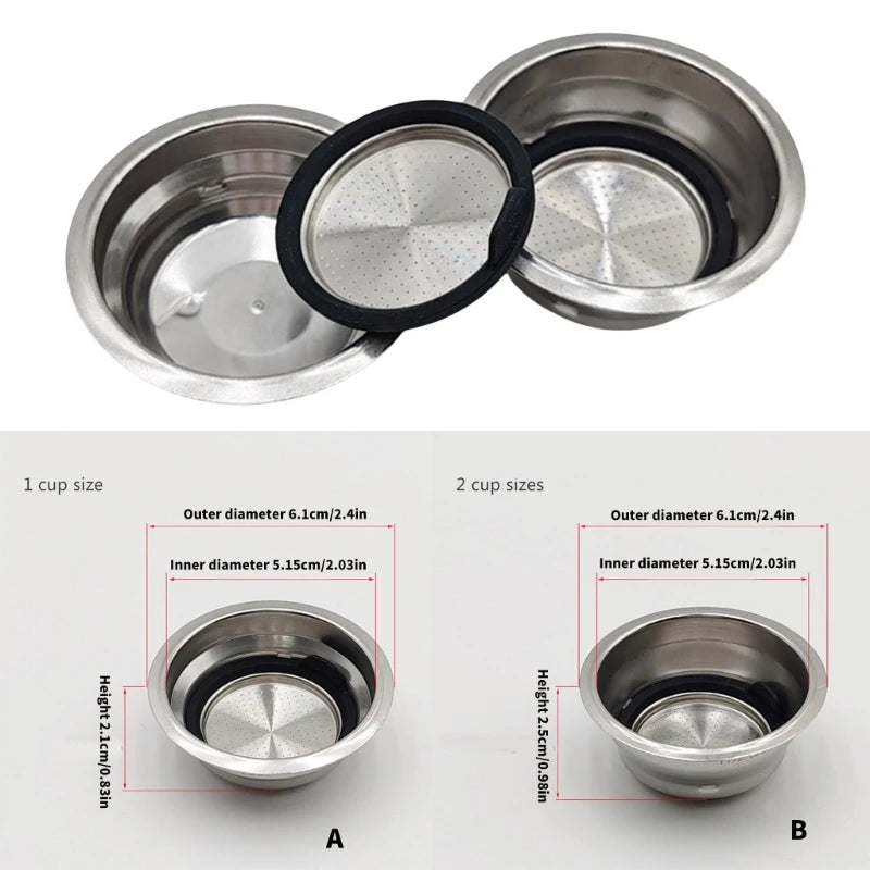 Convenient Espresso Enthusiasts Present 51mm Stainless Steel Coffee Filter