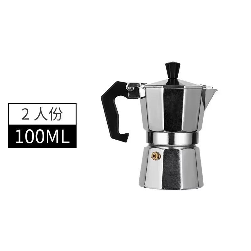 Coffee Maker Moka Pot 50ml-600ml Stainless Steel Cafe Percolator Maker, Italian Coffee Machine Fit Induction Cookers Coffeeware