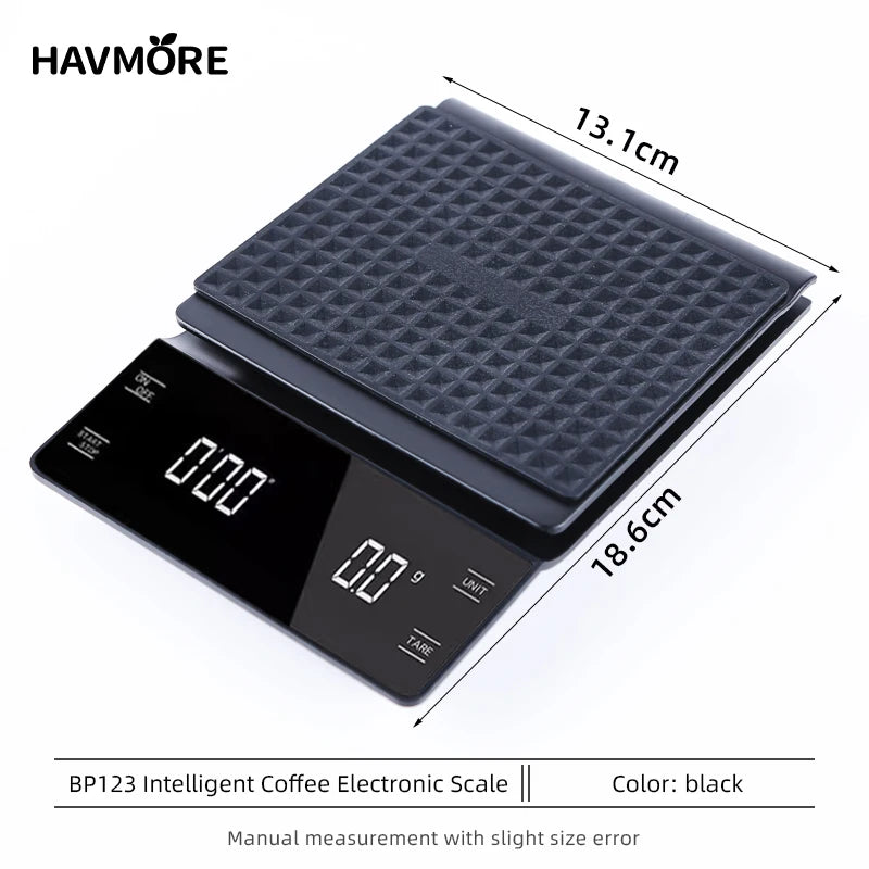 Coffee Scale with Timer 0.1g High Precision Digital Rechargeable for Pour-Over Coffee Espresso Portable Scale for Kitchen Use