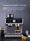 Integrated Grinder Coffee Machine Commercial Semi-automatic Espresso Machine Steam Milk Frother Multi-function Coffee Machine