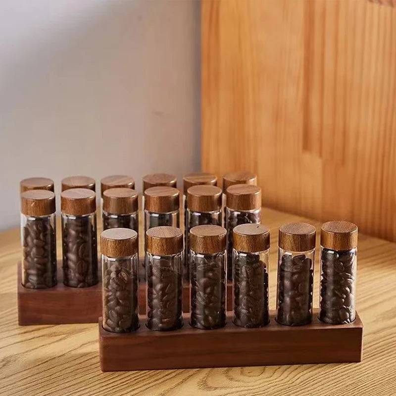 Coffee Bean Display Stand, Coffee Bean Storage, High Borosilicate Coffee Bean Display Stand, for Kitchen, Airtight Coffee Bean.