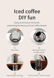 Protable Glass Drip Filter Ice Drop Coffee Maker Cold Brew Dutch Coffee Maker Pot Specialized Barista with 100pcs Filter Paper