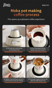 Bincoo Single Valve Coffee Moka Pot Espresso Machine Brewed Coffee Italian Home Outdoor Kitchen Utensils Barista Accessories
