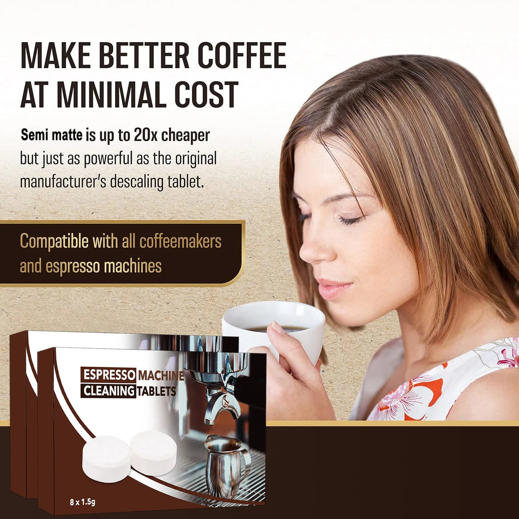 Coffee Machine Cleaner Descaler Tablets - 8 Count, Compatible With Nespresso, Keurig, Ninja, Delonghi, Miele, Coffee Maker Pot