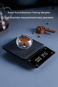 Coffee Scale with Timer 0.1g High Precision Digital Rechargeable for Pour-Over Coffee Espresso Portable Scale for Kitchen Use