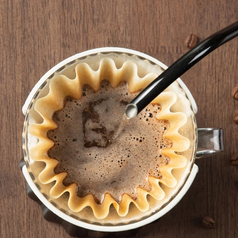 Coffee Filter Papers 50 Sheets 1-2Cups 3-4Cups Paper Filter #155  #185 Pour Over Coffee Dripper & Wave Dripper Barista Tools