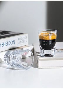 Bincoo Espresso Measuring Cup, Glass Espresso Extraction Cup, Ounce with Scale, Small Milk Cup, Milk Can, Coffee Cup, 50ml