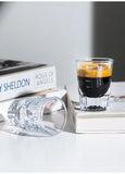Bincoo Espresso Measuring Cup, Glass Espresso Extraction Cup, Ounce with Scale, Small Milk Cup, Milk Can, Coffee Cup, 50ml