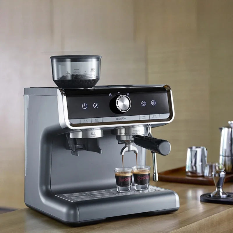 Integrated Grinder Coffee Machine Commercial Semi-automatic Espresso Machine Steam Milk Frother Multi-function Coffee Machine