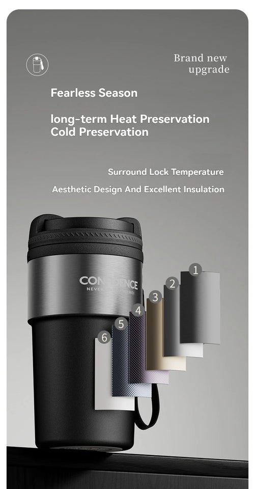 Coffee Cup Cold And Hot Insulated With Filter Chamber Office And Leisure Stainless Steel Cup  Ice Cubes Hold