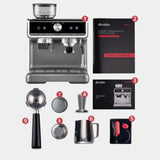Integrated Grinder Coffee Machine Commercial Semi-automatic Espresso Machine Steam Milk Frother Multi-function Coffee Machine