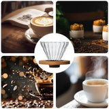 Coffee Dripper Clear Glass Pour Over Coffee Cone With Stand Coffee Funnel Single Cup Pour Over Hand Brewed Coffee Filter Cup For