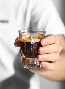 Bincoo Espresso Measuring Cup, Glass Espresso Extraction Cup, Ounce with Scale, Small Milk Cup, Milk Can, Coffee Cup, 50ml