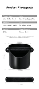 Coffee Knock Box For Grind Waste Grounds Dump Anti-slip Pad Shock-Absorbent With Removable Bar Espresso Maker Cafe Barista Tools