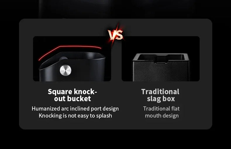 Bincoo Coffee Knock Box Espresso Grounds Container Dump Bin Bucket Anti Slip Powder Beveled Residue Home Cafe Bar Barista Tools