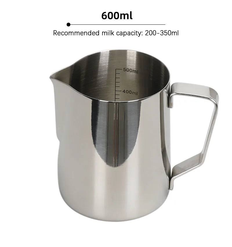 Coffee Milk Frothing Jug Latte Art Milk Frother Pitcher Stainless Steel Measurement Jug Espresso Barista Tool Coffee Accessories