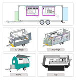 Mobile Snack Business Truck Small Food Trailer Vending Cart