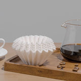 Coffee Filter Papers 50 Sheets 1-2Cups 3-4Cups Paper Filter #155  #185 Pour Over Coffee Dripper & Wave Dripper Barista Tools