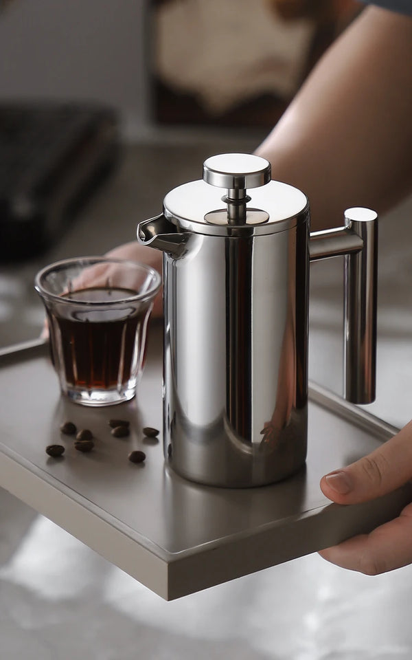 BINCOO 350ml/800ml/1000ml Coffee Maker Pot French Press Coffee Maker Stainless Steel Double Walled Insulated Coffee Maker Pot