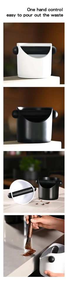 Coffee Knock Box For Grind Waste Grounds Dump Anti-slip Pad Shock-Absorbent With Removable Bar Espresso Maker Cafe Barista Tools