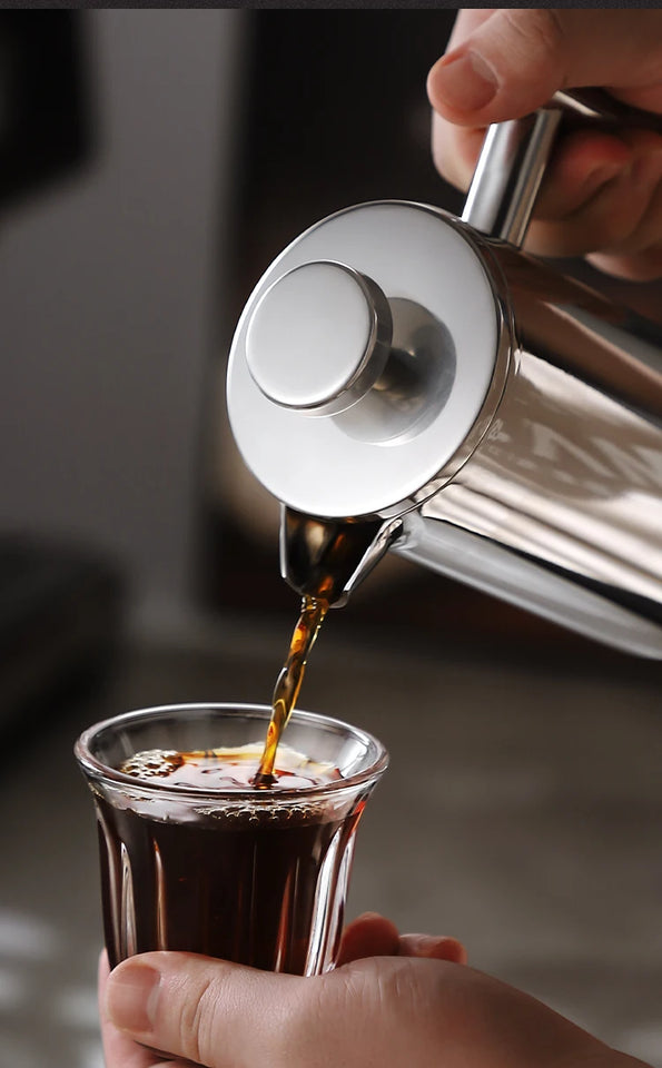 BINCOO 350ml/800ml/1000ml Coffee Maker Pot French Press Coffee Maker Stainless Steel Double Walled Insulated Coffee Maker Pot