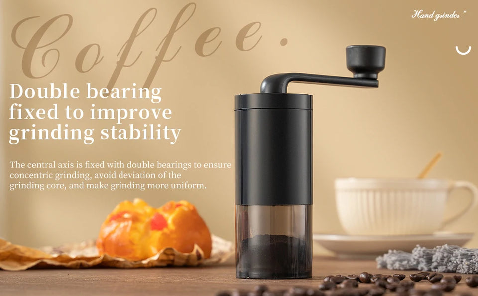 Bearing Adjustable Coffeebe Manual Coffee Grinder Ceramic Grinding Core Professional Double Hand Crank Coffee Grinder CoffeeBean