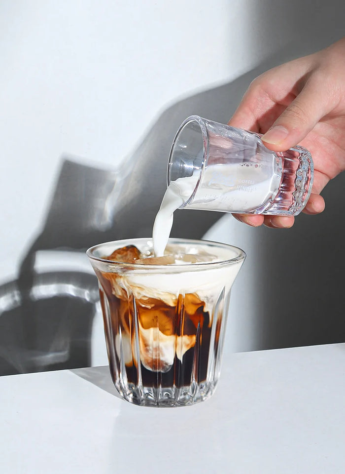 Bincoo Espresso Measuring Cup, Glass Espresso Extraction Cup, Ounce with Scale, Small Milk Cup, Milk Can, Coffee Cup, 50ml