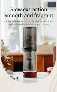 Protable Glass Drip Filter Ice Drop Coffee Maker Cold Brew Dutch Coffee Maker Pot Specialized Barista with 100pcs Filter Paper