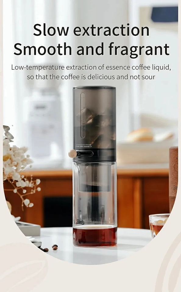 Protable Glass Drip Filter Ice Drop Coffee Maker Cold Brew Dutch Coffee Maker Pot Specialized Barista with 100pcs Filter Paper
