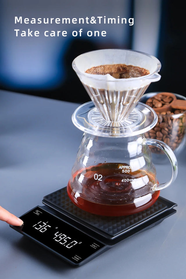 Coffee Scale with Timer 0.1g High Precision Digital Rechargeable for Pour-Over Coffee Espresso Portable Scale for Kitchen Use