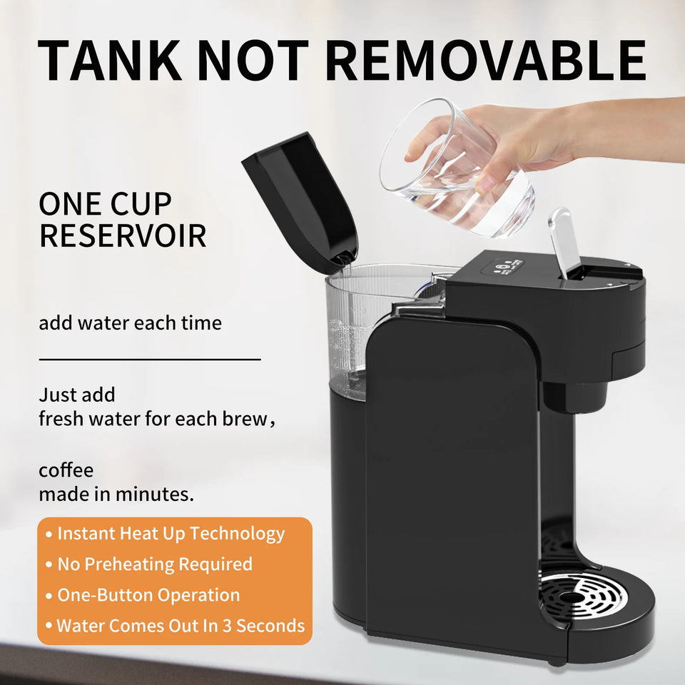 Commercial Capsule Coffee Machine Portable Mini Espresso Machine Desk Mini Coffee Maker Energy Saving Mode Quiet office coffee