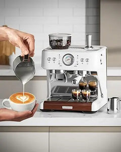 Coffee and Espresso Maker Combo All in One Coffee Machine, 20 Bar Cafe Espresso Machine with Milk Frother for Latte Cappuccino