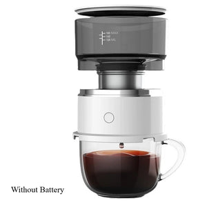 Electric Coffee Maker Portable Mini Coffee Machine 304 Stainless Steel Hand Rushing Coffee Pot for Travel Portable Home Brew Pot