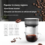 Electric Coffee Maker Portable Mini Coffee Machine 304 Stainless Steel Hand Rushing Coffee Pot for Travel Portable Home Brew Pot